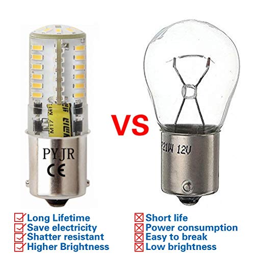 1156 Ba15s Led Bombilla12V-18V 5W, CáLido Blanco 3000K 300Lm, Para RV, camper etc. (2 Piezas)