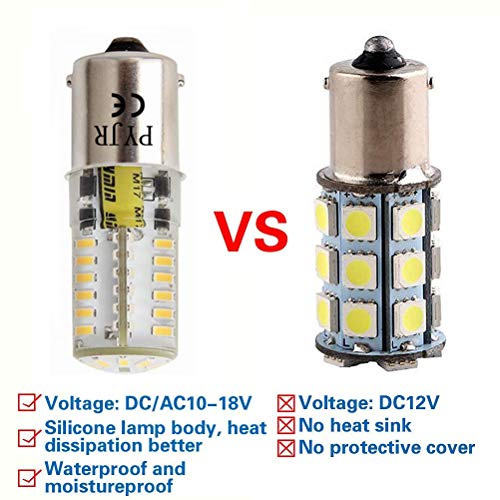 1156 Ba15s Led Bombilla12V-18V 5W, CáLido Blanco 3000K 300Lm, Para RV, camper etc. (2 Piezas)