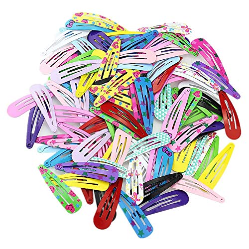 120pcs Pinza de Pelo NIAGUOJI Pinza de Pelo de Metal Horquillas Pelo Accesorios Cabello para Bebe Niñas Infantiles pasadores con forma hermosa de gota y colores de caramelo