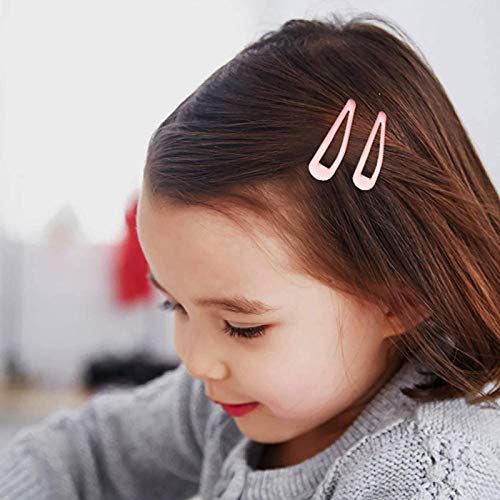 120pcs Pinza de Pelo NIAGUOJI Pinza de Pelo de Metal Horquillas Pelo Accesorios Cabello para Bebe Niñas Infantiles pasadores con forma hermosa de gota y colores de caramelo