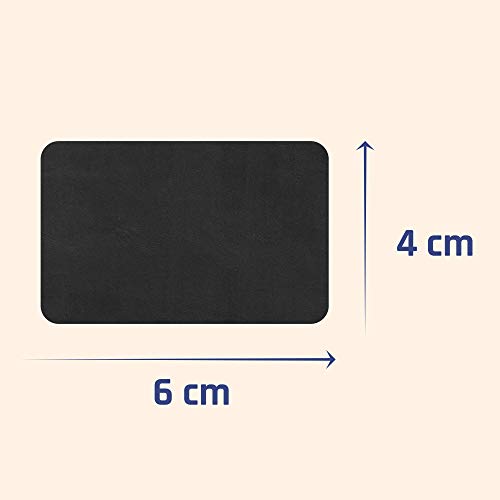 160 Piezas - Etiquetas para Frascos Pegatinas Negras, Borrable - 60 x 40 mm