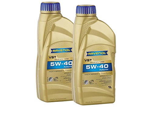 2 (2 x 1) L Ravenol vollsynth Turbo VST SAE 5 W-40 Aceite fabricado en Alemania.