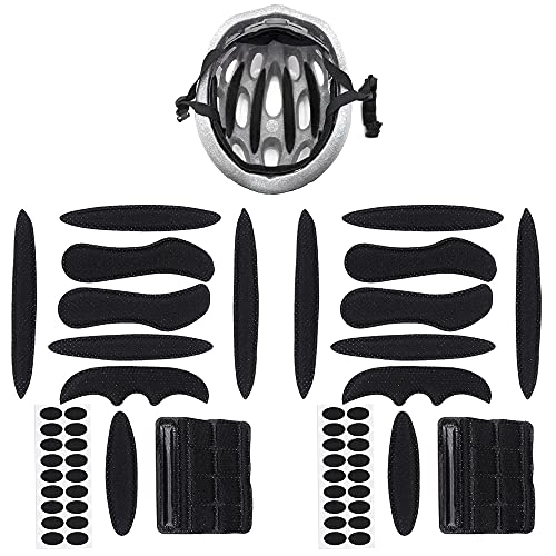 2 Kit Almohadillas de Espuma para Casco, Juego de Almohadillas para Casco de Bicicleta Universales Almohadillas de Espuma para Casco Anticolisión Protección de Esponja de Bicicleta Motocicleta