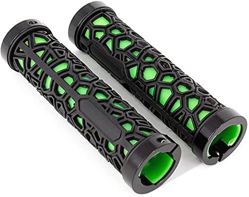 2 Pares Dual Bloqueo EN BICICLE Puertas BICICLAS HANDERBAR PULSAS for MANDARIOS DE Bicicletas DE MONTAÑA Manilla DE Bloqueo TERCENOS BICICLE Grip (Color : 2pair Green)