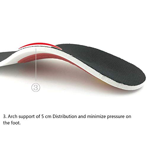 2 Pares Plantilla Ortopédica, EVA transpirable absorción de golpes Inserciones Ajustables Fascitis Plantar con Soportes de Arco, Mnioky Ajustables Inserto para pies planos, Dolor de pies-Mujer