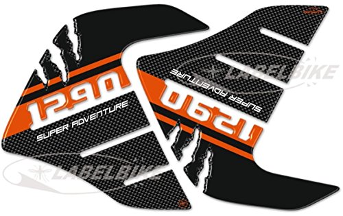 2 Pegatinas 3D PROTECCIÓN Lateral del Tanque Compatible con KTM 1290 Super Aventura