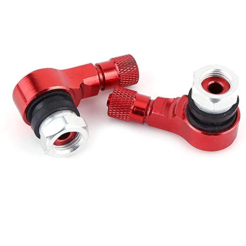2 piezas de valvula inflado neumatico, adaptador para valvula de inflado, válvula del neumático para hueco de la llanta(rojo)