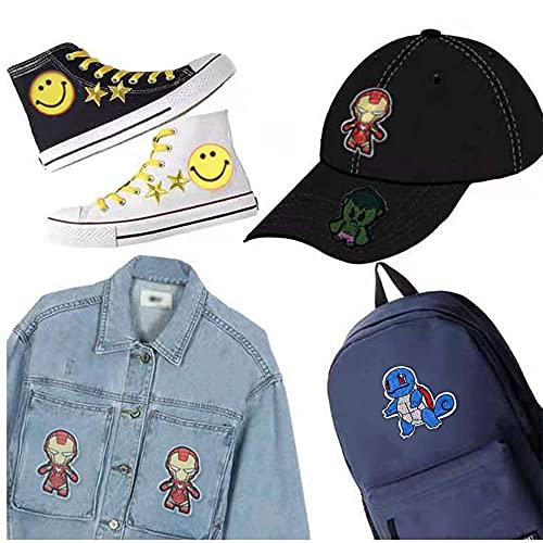 20 piezas Parches Ropa Termoadhesivos con Superhéroe Unicornio Smiley Pokemon Bus DIY Coser o Planchar en Los Parches Apliques para Ropa Camiseta Jeans Sombrero Pantalon Bolsas