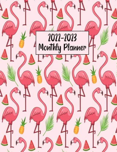 2022-2023 Monthly Planner: Flamingo Planner diary, Calendar, Notes, Contact Organizer, Agenda, 2 Year Monthly Planner, flamingo gifts for women, men, boys, girls.