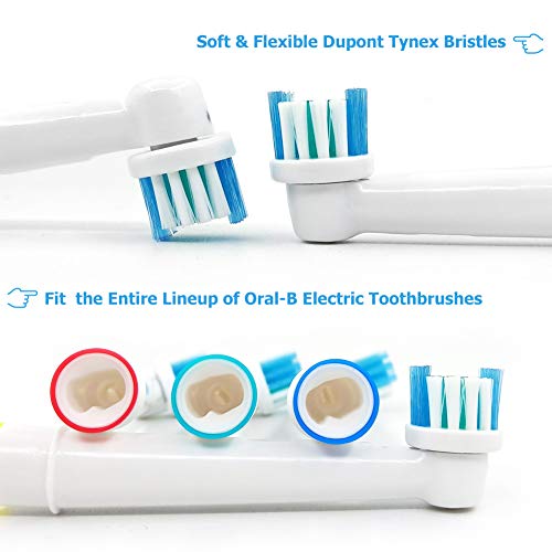 24 x Precision Clean Cabezales de repuesto Recambios Cepillo Cabezal de Recambio Para Braun y Oral-B Cepillo de Dientes Eléctrico