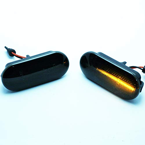 2x LED LUCES INTERMITENTES DINAMICOS LATERALES AHUMADOS REEMPLAZO SEAT LEON IBIZA GOLF E4 MOT TÜV ITV