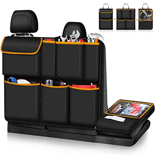 3 en 1 Organizador Maletero Coche 9 Bolsillos Desmontable Bolsa Maletero Colgar Bolsa de Almacenamiento de Asiento Trasero Resistente al Agua Duradera con 3 Correas de Ajuste para SUV y Otro Vehículo