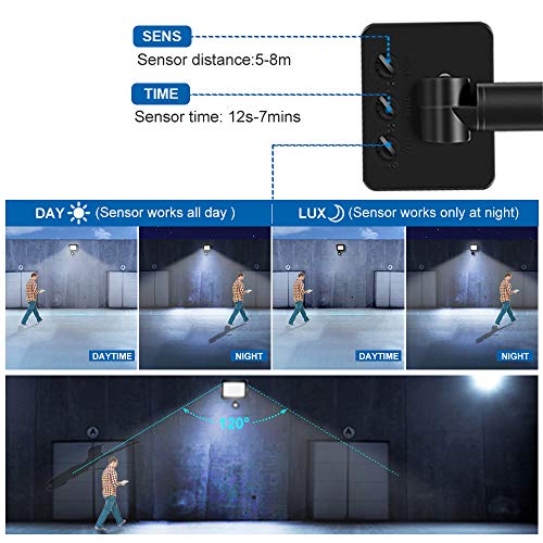 30W 3000LM Foco LED con Sensor de Movimiento Proyector LED para Exteriores 3500K Iluminación Exterior Foco con Detector Blanco Cálido para Patio, Patio de Juegos, Cancha de Baloncesto