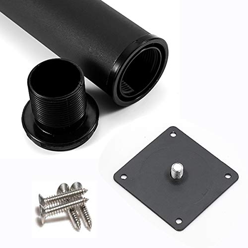 4 piezas Negro Pies ajustables, Pies de gabinete de 120 mm de altura, patas de mesa, patas de muebles, acero inoxidable, altura ajustable de 0-15 cm, vienen con tornillos de acero inoxidable