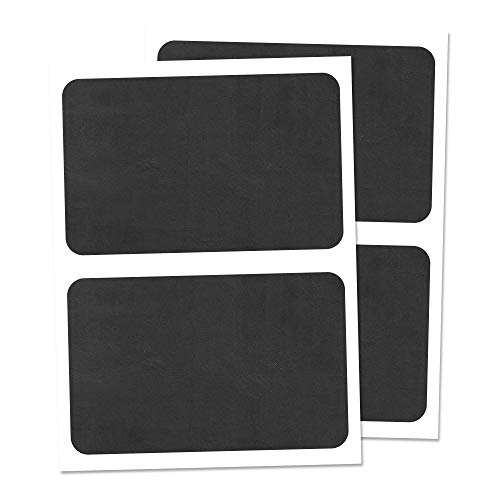50 Piezas - Etiquetas para Frascos Pegatinas Negras, Borrable - 150 x 100 mm