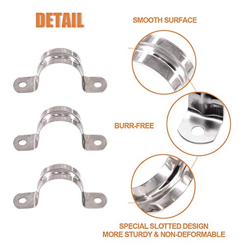 50MM Acero Inoxidable 304 Abrazadera de Tubo Abrazadera de Tubo Alicates T de Tipo Abrazadera de Tubo de Acoplamiento de Abrazadera del aro Abrazadera de Tubo de Decoración 10pcs Wholesale