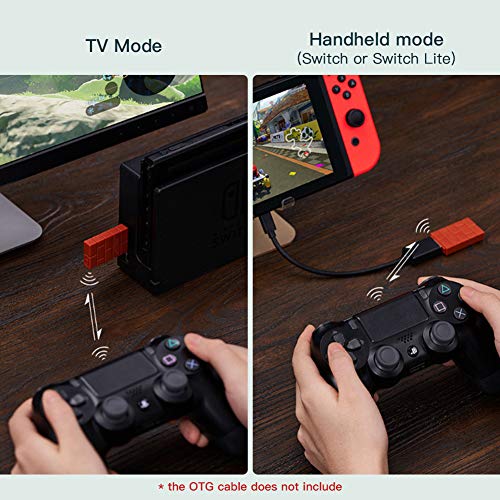 8Bitdo Wireless USB Adaptador, Bluetooth Receptor para Joycons, Switch Pro, PS5, PS4, PS3 en Switch, PC, Android TV Box, Raspberry Pi, Retrofreak