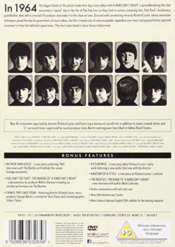 A Hard Day's Night: 50th Anniversary Restoration [2 Disc DVD] [Reino Unido]