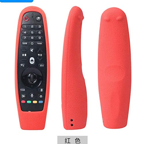 A0ZBZ Estuche de control remoto premium Funda protectora de silicona a prueba de golpes Estuche Smart TV Control remoto para LG TV Remote Controller AN-MR600 (Rojo)
