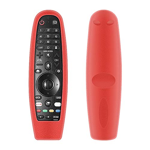 A0ZBZ Estuche de control remoto premium Funda protectora de silicona a prueba de golpes Estuche Smart TV Control remoto para LG TV Remote Controller AN-MR600 (Rojo)
