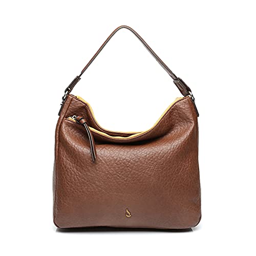 Abbacino bolso hobo de mujer con asa bandolera en cognac