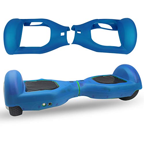 ABBY Protectora Funda de Silicona para 6.5" Smart Scooter Balance Patinete Electrico Hoverboard Cover (Azul)