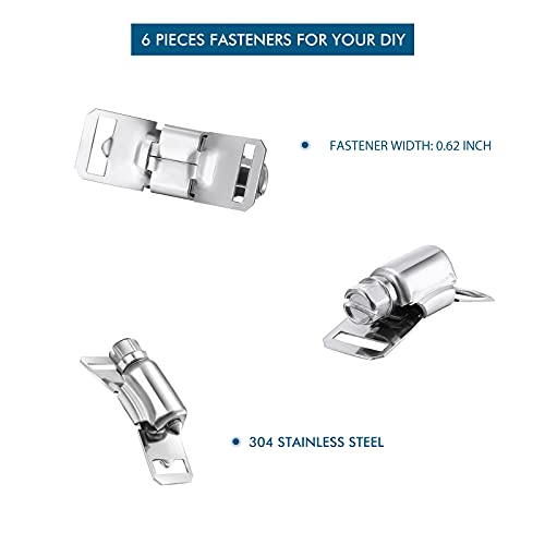 Abrazadera de Manguera de Gusano de Acero Inoxidable con Sujetadores, Abrazaderas de Conductos de Acero Inoxidable 304 Abrazadera de Manguera de Tornillo sin Fin DIY (9 Piezas, 11,5 Feet)