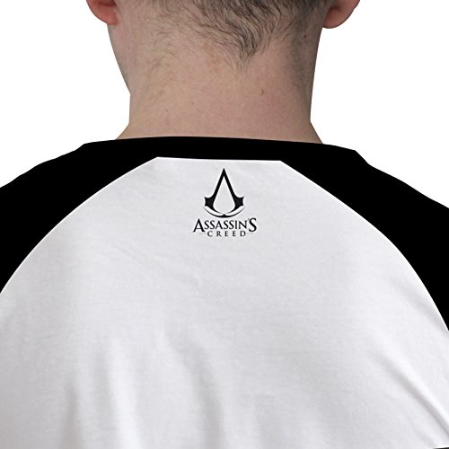 ABYstyle - Assassin'S Creed - Camiseta - Crest - Hombre - Blanco y Negro (L)