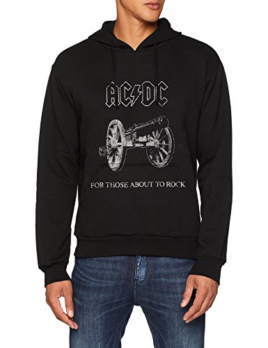 AC/DC Acerca de Rock Sudadera con Capucha, Negro, L para Hombre