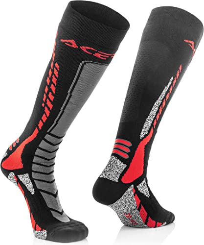 ACERBIS Calcetines Mx 2018 Pro Negro-Rojo (L/Xl, Rojo)