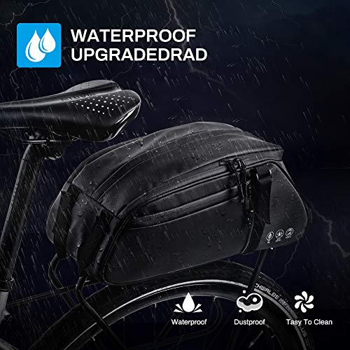 Achort Bolsa Trasera para Bicicleta Impermeable Multifuncional Alforja Trasera Bicicleta Bolsa de Hombro para Ciclismo al Aire Libre