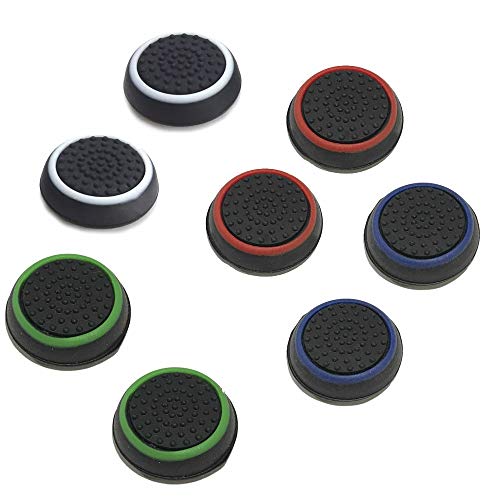 actecom 4 Pares Funda de Goma Compatible con Joystick Mando Sony Playstation Dualshock 4 PS4/Slim/Pro Xbox One Eje L3 R3 Gomas (Cuatro Colores)