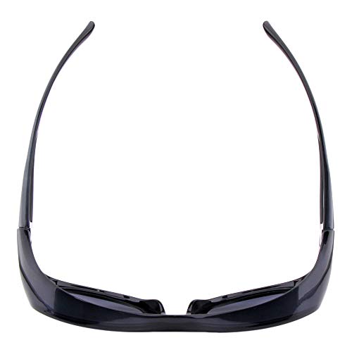 ActiveSol Gafas superpuestas Mega para señora | Gafas de Sol polarizadas para Poner Encima de Las Gafas | UV400 | para Coche y Bicicleta | Gafas sobre Gafas | Gafas polarizadas| 32 g (Negro)