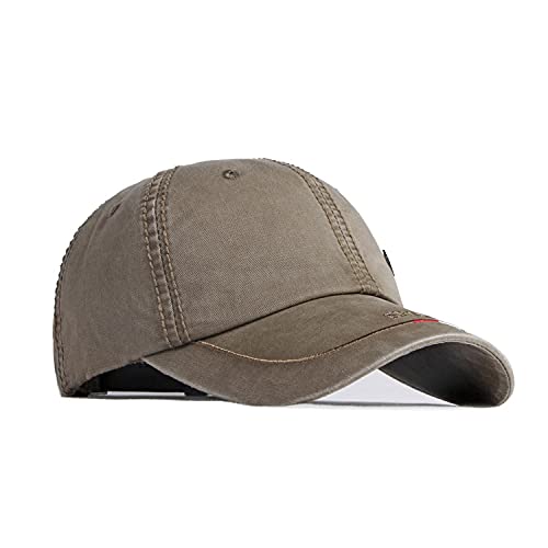 Adantico Gorras de béisbol para Hombre Sombra Ajustable de algodón (Marrón)