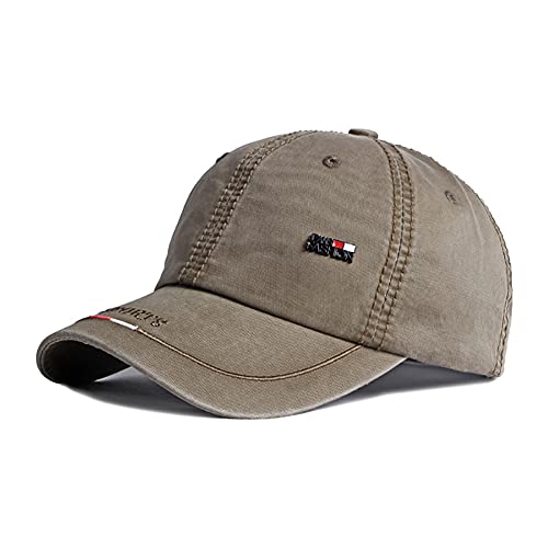 Adantico Gorras de béisbol para Hombre Sombra Ajustable de algodón (Marrón)