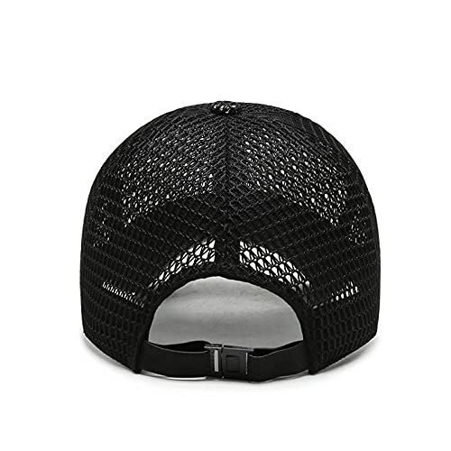 Adantico Gorras de béisbol para Unisex Hombre Sombreros de Verano Sombrero de Malla Transpirable (Negro)