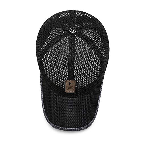 Adantico Gorras de béisbol para Unisex Hombre Sombreros de Verano Sombrero de Malla Transpirable (Negro)