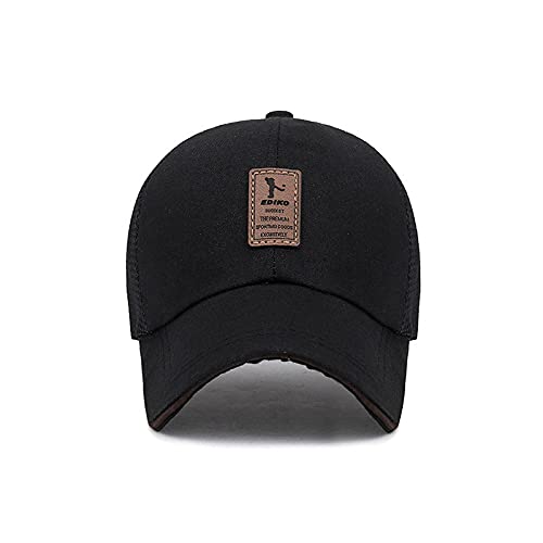 Adantico Gorras de béisbol para Unisex Sombreros de Verano Hombre Sombrero de Malla Transpirable (Negro)
