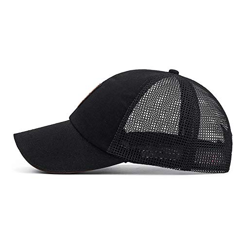 Adantico Gorras de béisbol para Unisex Sombreros de Verano Hombre Sombrero de Malla Transpirable (Negro)