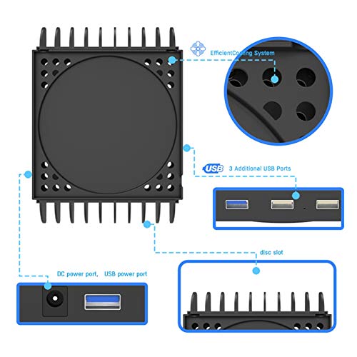 adgbd Refrigeración para Xbox SeriesX，Host Multifunción Base De Enfriamiento + Estante De Almacenamiento De Discos De Juegos，Rack De Almacenamiento De Disco Hub，componente del Juego.