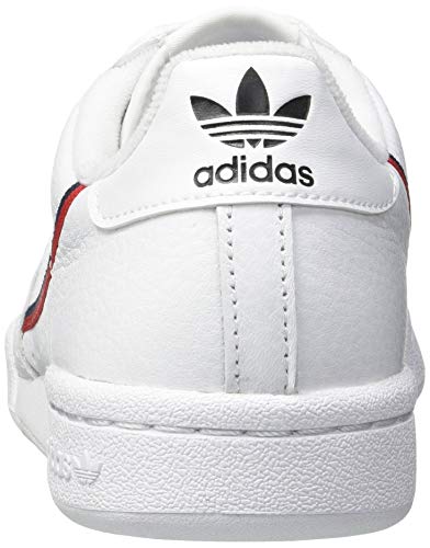 Adidas Continental 80, Zapatillas de Gimnasia Hombre, Blanco (FTWR White/Scarlet/Collegiate Navy FTWR White/Scarlet/Collegiate Navy), 42 EU