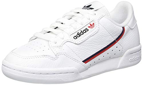 Adidas Continental 80, Zapatillas de Gimnasia Hombre, Blanco (FTWR White/Scarlet/Collegiate Navy FTWR White/Scarlet/Collegiate Navy), 42 EU