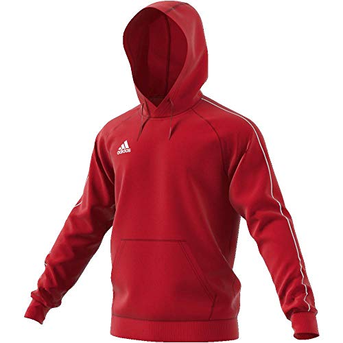 adidas Core 18 Hoody Sudadera con Capucha, Hombre, Rojo (Rojo/Blanco), M