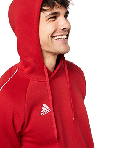 adidas Core 18 Hoody Sudadera con Capucha, Hombre, Rojo (Rojo/Blanco), M