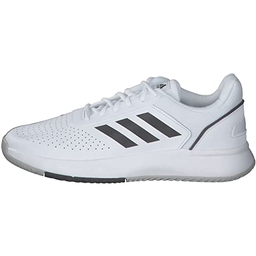 adidas COURTSMASH, Tennis Shoe Hombre, Cloud White/Core Black/Grey, 45 1/3 EU