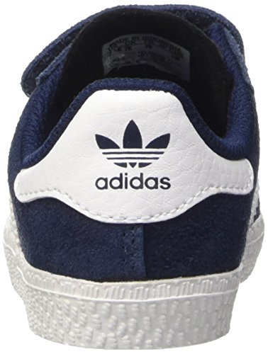 adidas Gazelle 2 CF I - Zapatillas Unisex, Color Azul Marino/Blanco, Talla 21