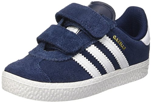 adidas Gazelle 2 CF I - Zapatillas Unisex, Color Azul Marino/Blanco, Talla 21