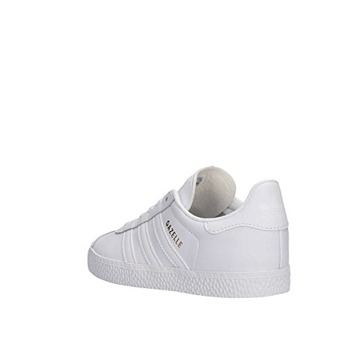 adidas Gazelle J, Sneaker Unisex Adulto, Blanco Ftwbla Ftwbla Ftwbla, 37 1/3 EU