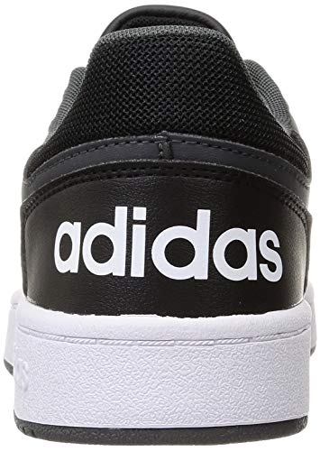 adidas Hoops 2.0, Basketball Shoe Hombre, Core Black/Footwear White/Grey, 46 2/3 EU