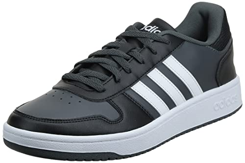 adidas Hoops 2.0, Basketball Shoe Hombre, Core Black/Footwear White/Grey, 46 2/3 EU